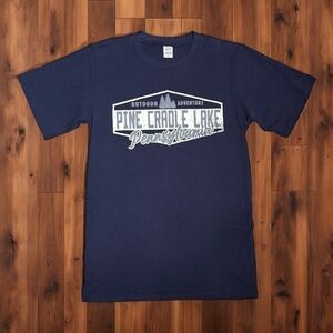 Pine Cradle Lake‎ PA Graphic Tee | Size S | Vintage Camping Shirt